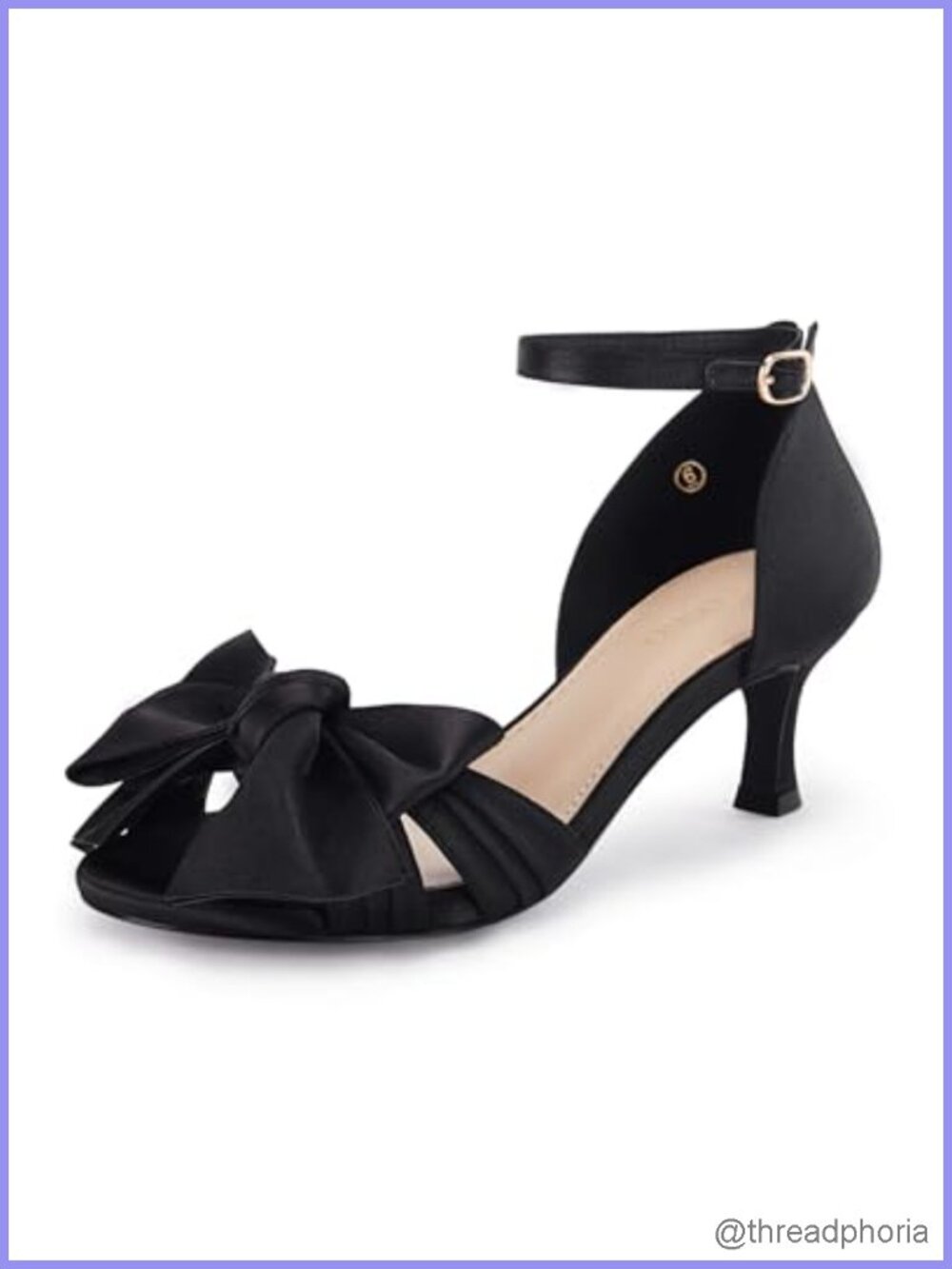 Women's Satin Kitten Heel Sandals with Bow Ankle Strap Wedding Party Dress Shoes
